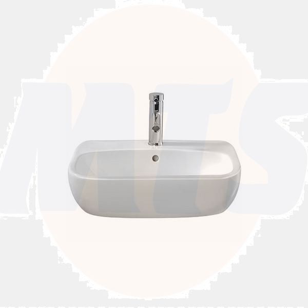 Twyford 550 x 445mm semi recessed washbasin, 1 tap hole MD4621WH