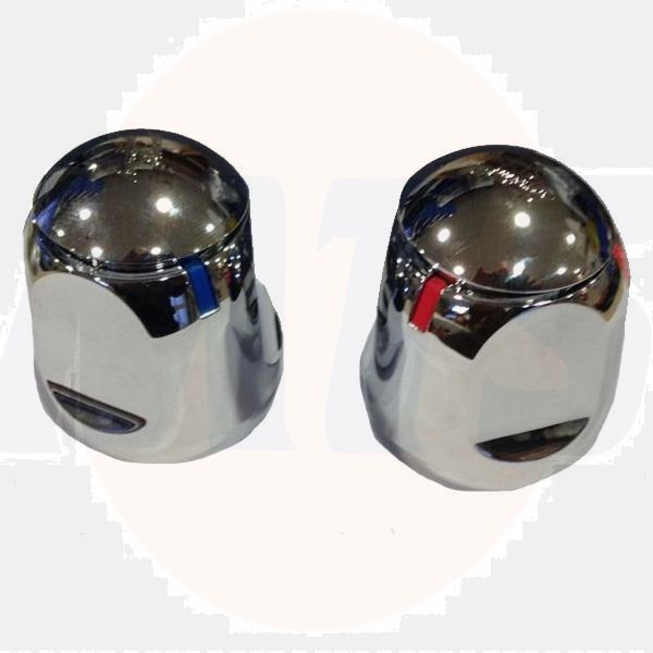 Sandringham handles complete pair in Chrome S960137AA (Main Tap not Included) 5017830328414