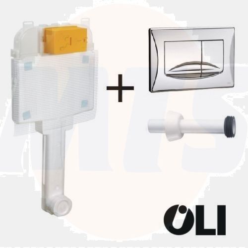 OLI 74 Cistern with  River Plate Chrome 2 keys and BN duct 