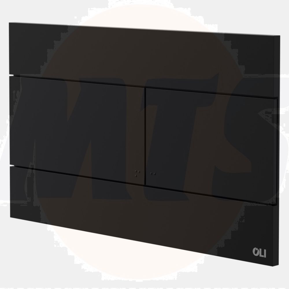 OLI Slim Black 255mm Flush Plate with Rectangular Push Buttons 659055