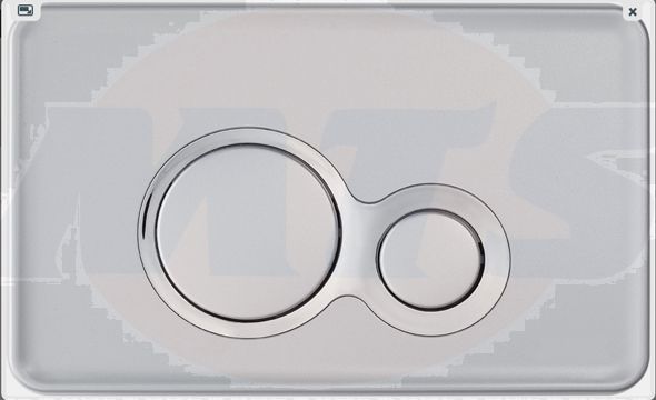 OTTO Control Plate, White frame/button- Chrome ring