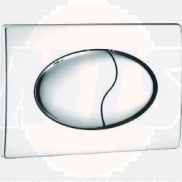 Oval Chrome Dual Flush Plate 215x140mm 403-1041 B40251