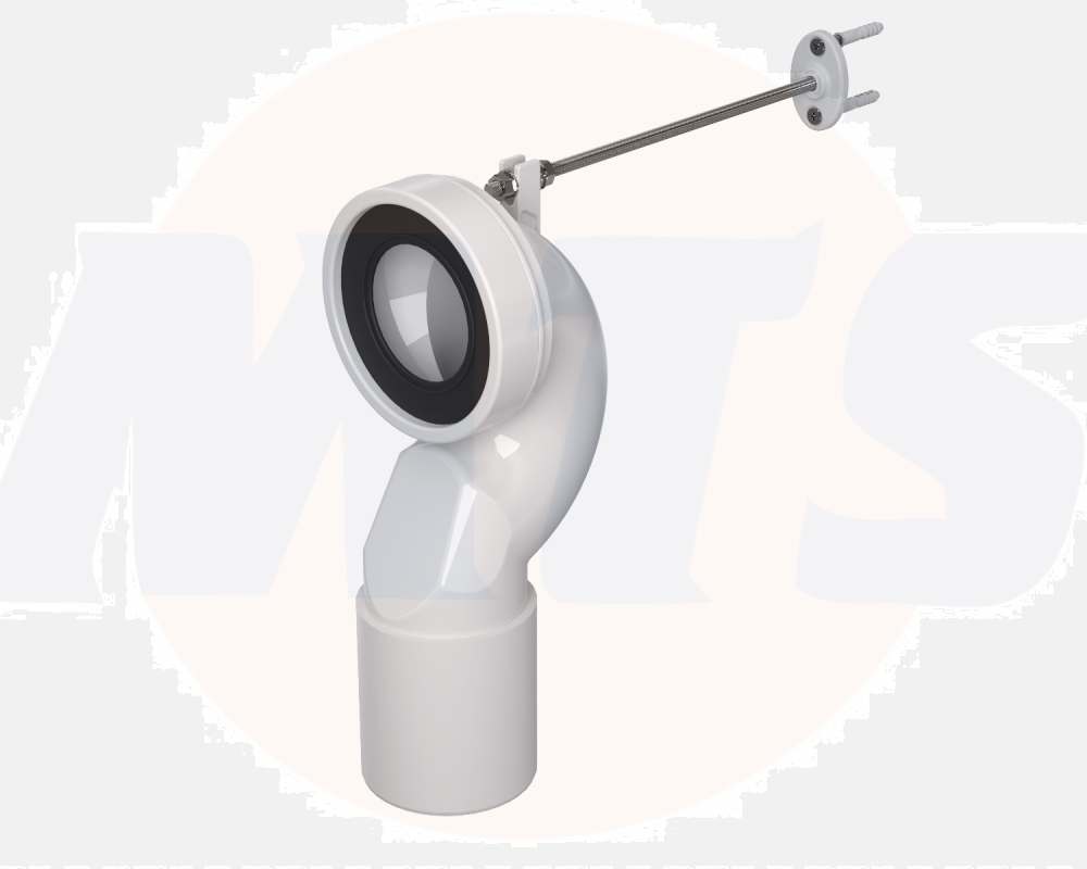 SWAN NECK WC PAN CONNECTOR 90 Ø 100mm OUTLET DIMENSIONS 59 × 38 × 37 cm 110388