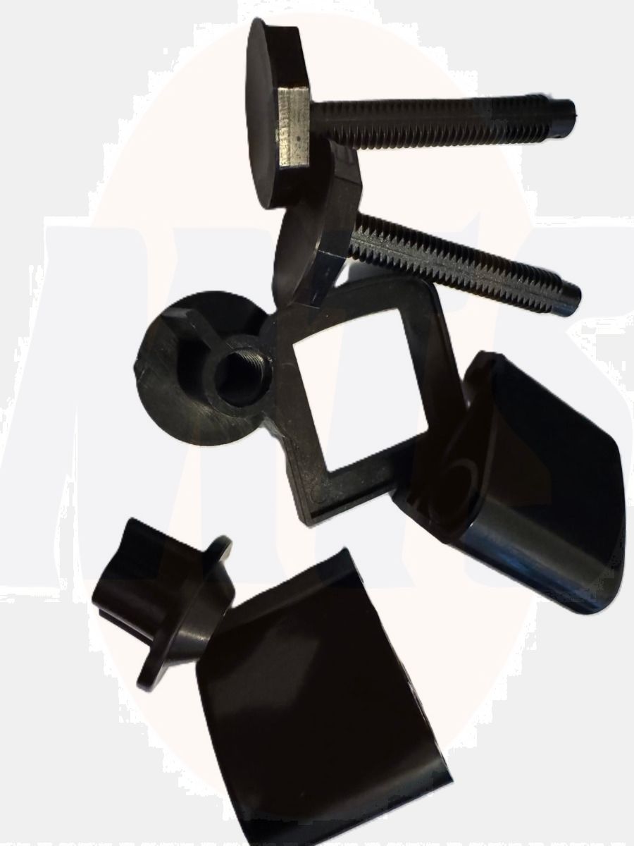 Plastic Toilet Seat Hinges Black Celmac DPP Black Hinges