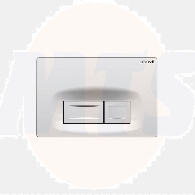 Creavit Flush Plate / Control Plate White High Gloss Control Panel Square Buttons GP3001.00