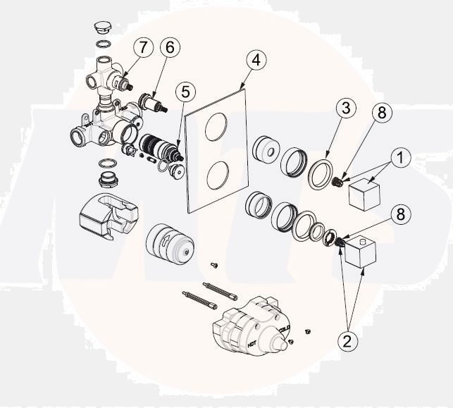Porcelanosa 100064816 NK LOGIC CLOSED / SHIFT HANDLE N24055002