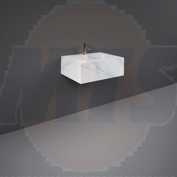 RAK Precious 600Mm Wm Counter Wash Bsn 0Th Carrara PRECT06347100A0 Bathroomsuites