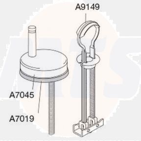 Pressalit 2 864 Universal Toggle Toilet Seat Hinge - DB5999