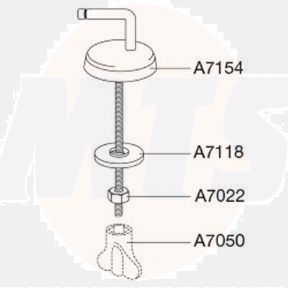 Pressalit 716 Universal Toilet Seat Hinge  - D97999 / BS6 5708591176900