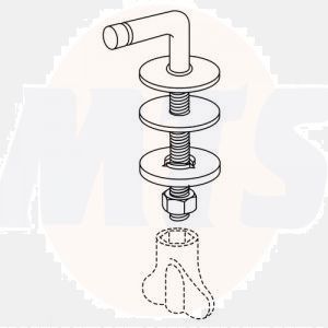 Pressalit BD6999 D Objecta set of hard chrome hinges