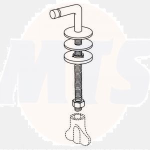 Pressalit BT8999 300 set of hard chrome hinges