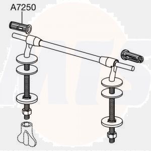 Pressalit BY3999 Projecta set adjustable hinges continuous pen chrome