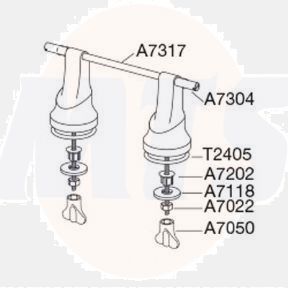 Pressalit Projecta Pro 896 Raised Toilet Seat Hinges and Fixings Set - DC9999