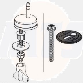 Pressalit Toilet Seat Hinge - D78999 / 5708590297941