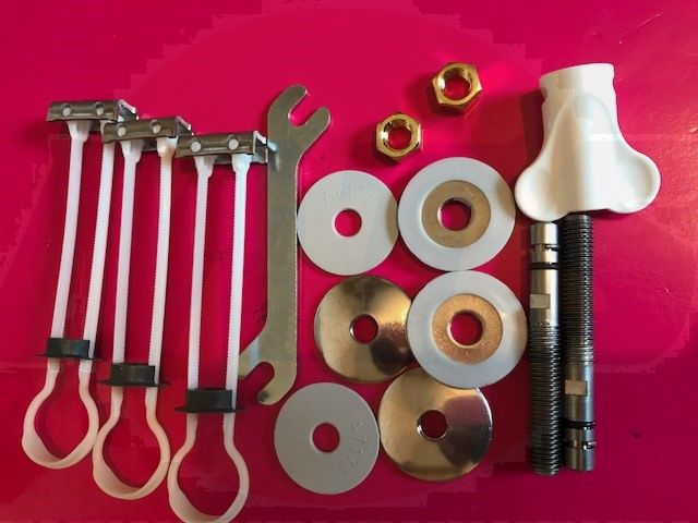 Pressalit D98999 Plan set of hard chrome Toilet Seat hinges