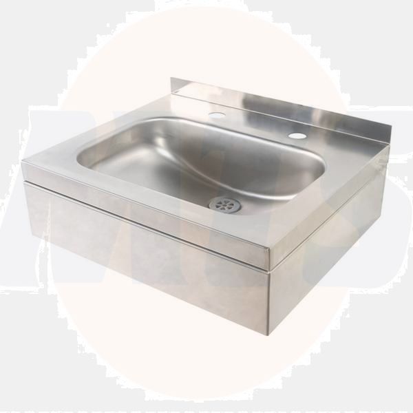 Twy PS4033SS WH Basin 2TH with Apron No O/F SS