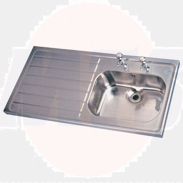 Twyford.PS4051SS.Sgl.Sink.LH.Drainer.2TH.SS...