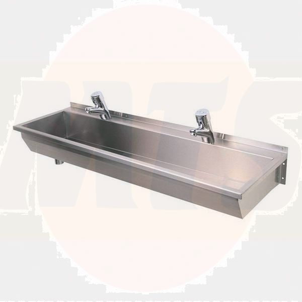 Twyford.PS9311SS.1200mm.Wash.Trough.2TH.LH.Outlet...