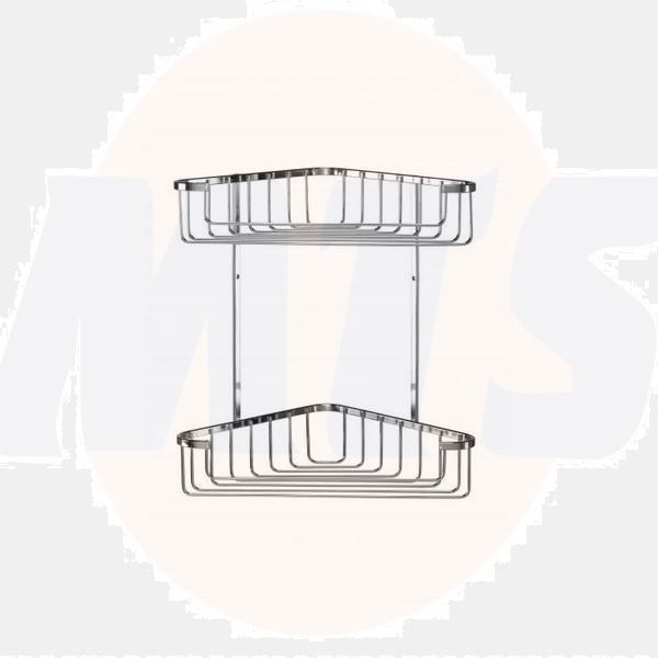 Croydex QM263841 large 2 Tier Corner Basket (New)