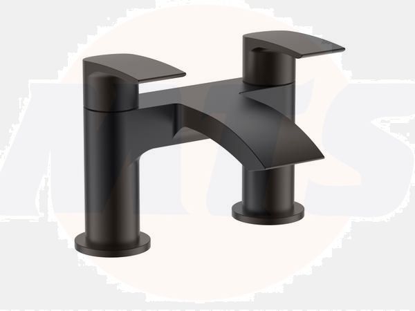 RAK Curve Bath Filler In Black RAKCRV3004B Bathroomsuites