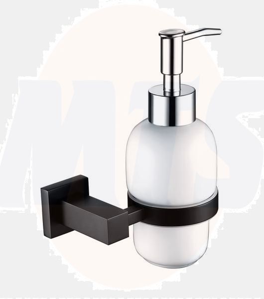 RAK Cubis Soap Dispenser In Black RAKCUB9907B Bathroomsuites