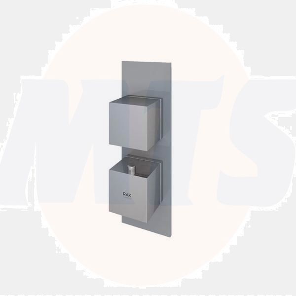 RAK Feeling Sq Single Outlet Therm Shwr Valve RAKFSV1503S Bathroomsuites