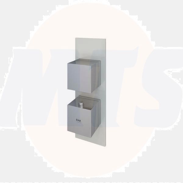 RAK Feeling Sq Single Outlet Therm Shwr Valve RAKFSV1505S Bathroomsuites