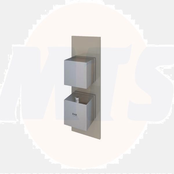 RAK Feeling Sq Single Outlet Therm Shwr Valve RAKFSV1514S Bathroomsuites