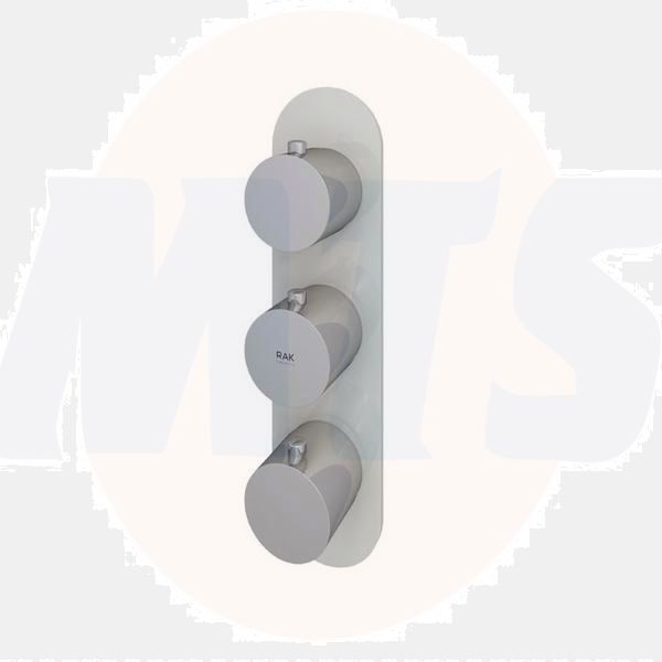 RAK Feeling Round Dual Outlet Therm Shwr Valve RAKFSV2505R Bathroomsuites