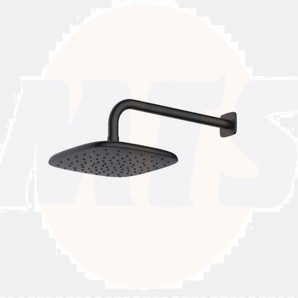 RAK Petit Sq Wm Rain Shwr Head In Matt Black RAKITA1017B Bathroomsuites