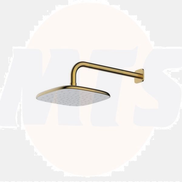 RAK Petit Sq Wm Rain Shwr Head In Brush Gold RAKITA1017G Bathroomsuites