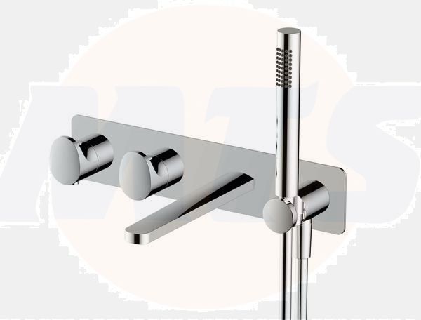 RAK Dual Outlet Therm Conc Shwr Valve With Handset RAKITA3306C Bathroomsuites