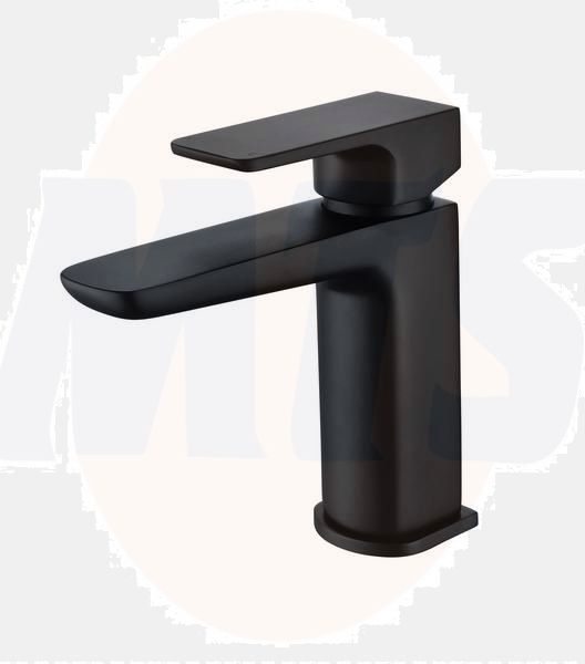 RAK Moon Mono Bsn Mxr With Clicker Waste In Black RAKMOO3001B Bathroomsuites