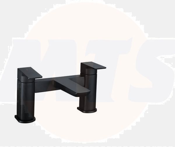 RAK Moon Bath Filler In Black RAKMOO3004B Bathroomsuites