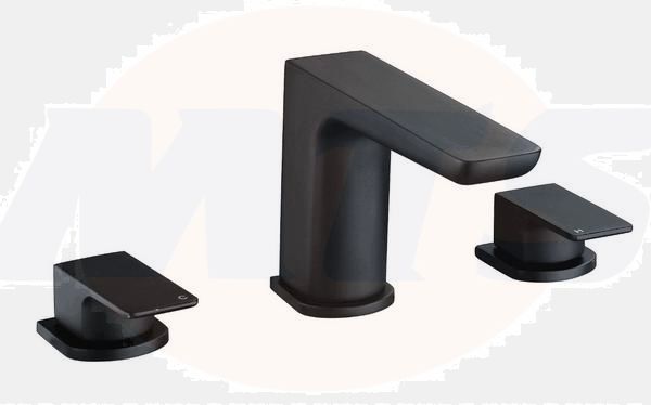 RAK Moon 3 Hole Dm Bath Filler In Black RAKMOO3011B Bathroomsuites