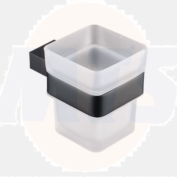 RAK Moon Tumbler In Black RAKMOO9903B Bathroomsuites