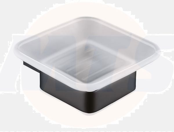RAK Moon Soap Dish In Black RAKMOO9905B Bathroomsuites