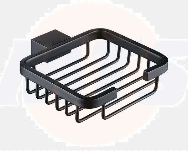 RAK Moon Soap Basket In Black RAKMOO9906B Bathroomsuites