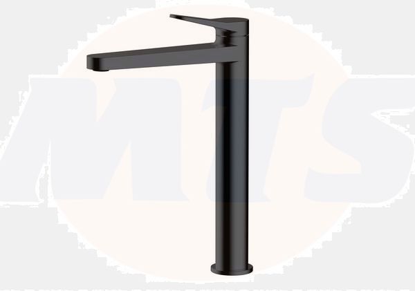 RAK Petit Round Tall Bsn Mxr In Matt Black RAKPER3003B Bathroomsuites