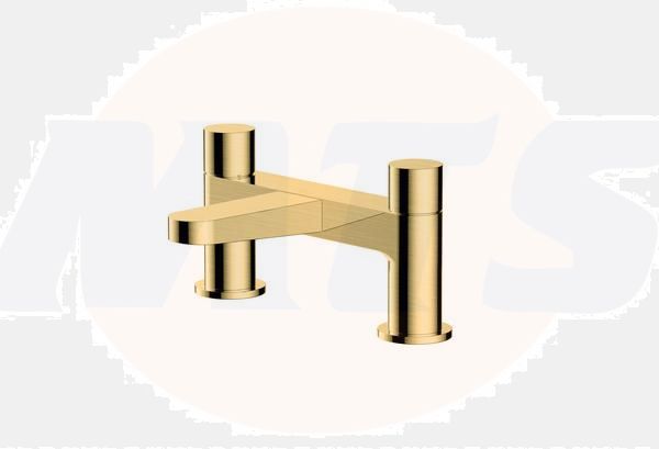 RAK Petit Round Deck Bath Filler In Brush Gold RAKPER3004G Bathroomsuites