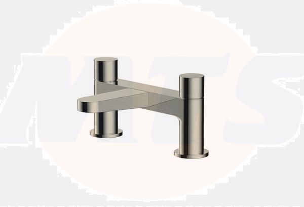 RAK Petit Round Deck Bath Filler In Brushed Nickel RAKPER3004N Bathroomsuites
