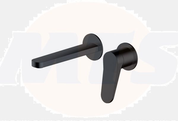 RAK Petit Round Wm Single Lever Bsn Mxr Matt Black RAKPER3007B Bathroomsuites