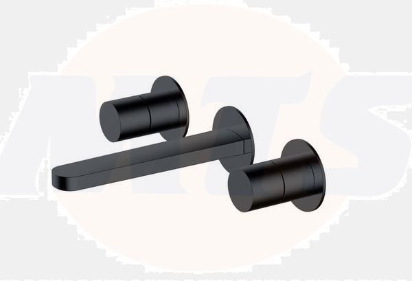 RAK Petit Round Wm 3 Hole Bsn Mxr In Matt Black RAKPER3010B Bathroomsuites