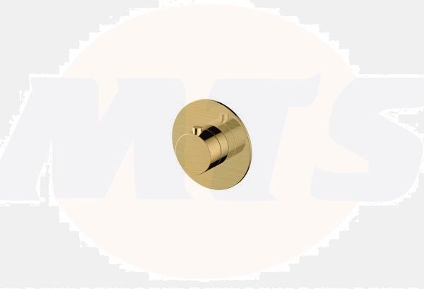 RAK Petit Round Conc Therm Valve Brush Gold RAKPER3024G Bathroomsuites