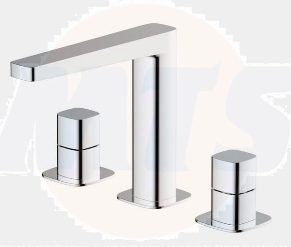 RAK Petit Sq Dm 3 Hole Bsn Mxr RAKPES3011C Bathroomsuites