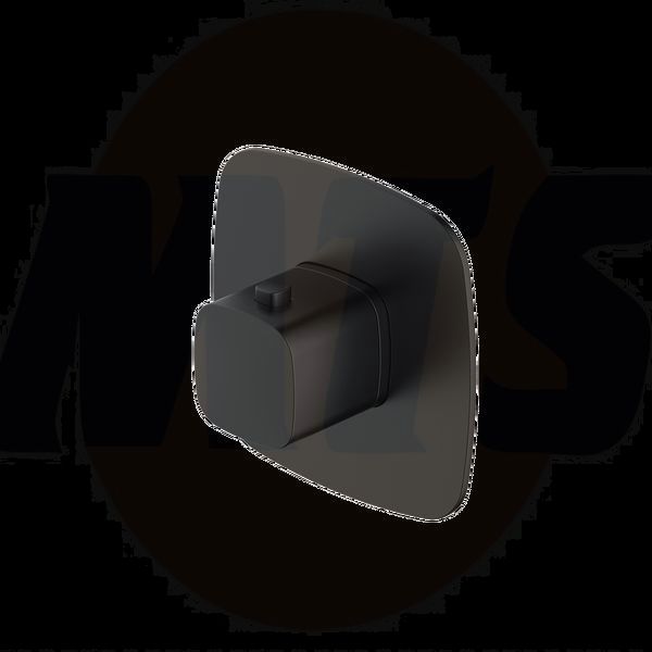 RAK Petit Sq Conc Therm Valve Matt Black RAKPES3024B Bathroomsuites