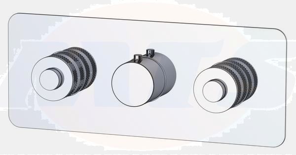 RAK Prima Tech Dual Outlet Conc Therm Shwr Valve RAKPRT3022 Bathroomsuites