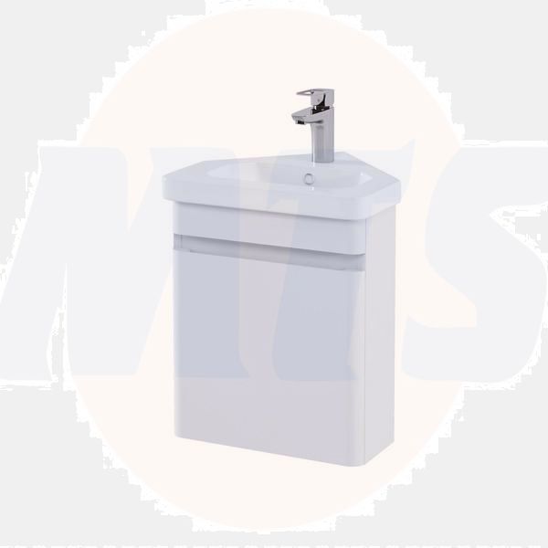 RAK Resort 450 Corner Bsn Unit In Matt White RAKRSTWBC45600 Bathroomsuites