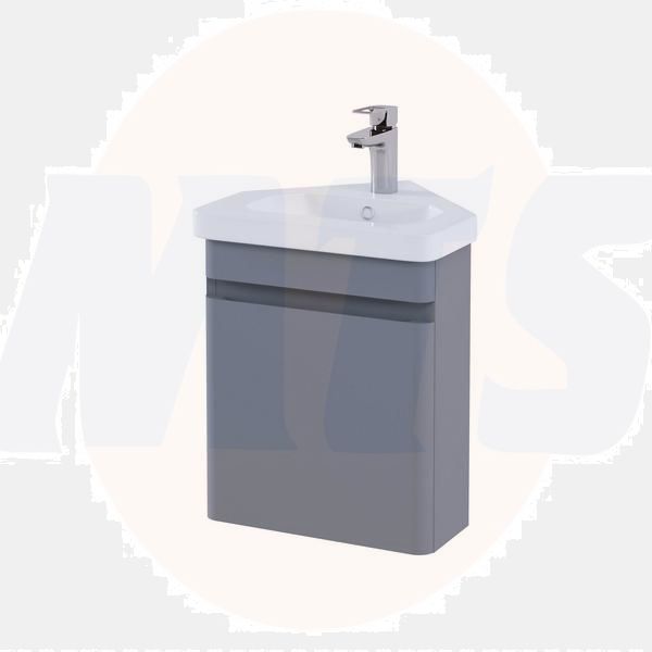 RAK Resort 450 Corner Bsn Unit In Matt Grey RAKRSTWBC45603 Bathroomsuites