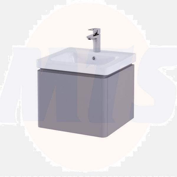 RAK Resort 550 Single Draw Bsn Unit Matt Mushroom RAKRSTWBU55602 Bathroomsuites